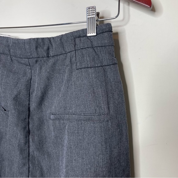 Bassike grey wool pleated front unique design tapered zip ankle leg pants sz 0 - Picture 11 of 14
